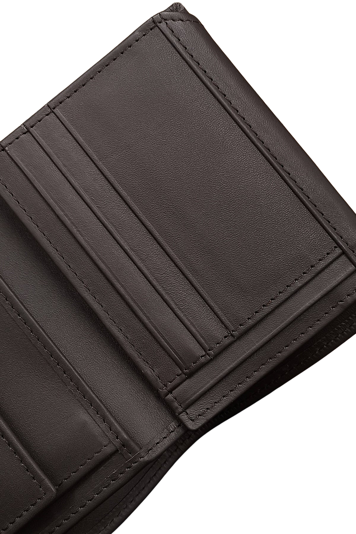 Men's Brown Leather Wallet - Bifold with Button Closure