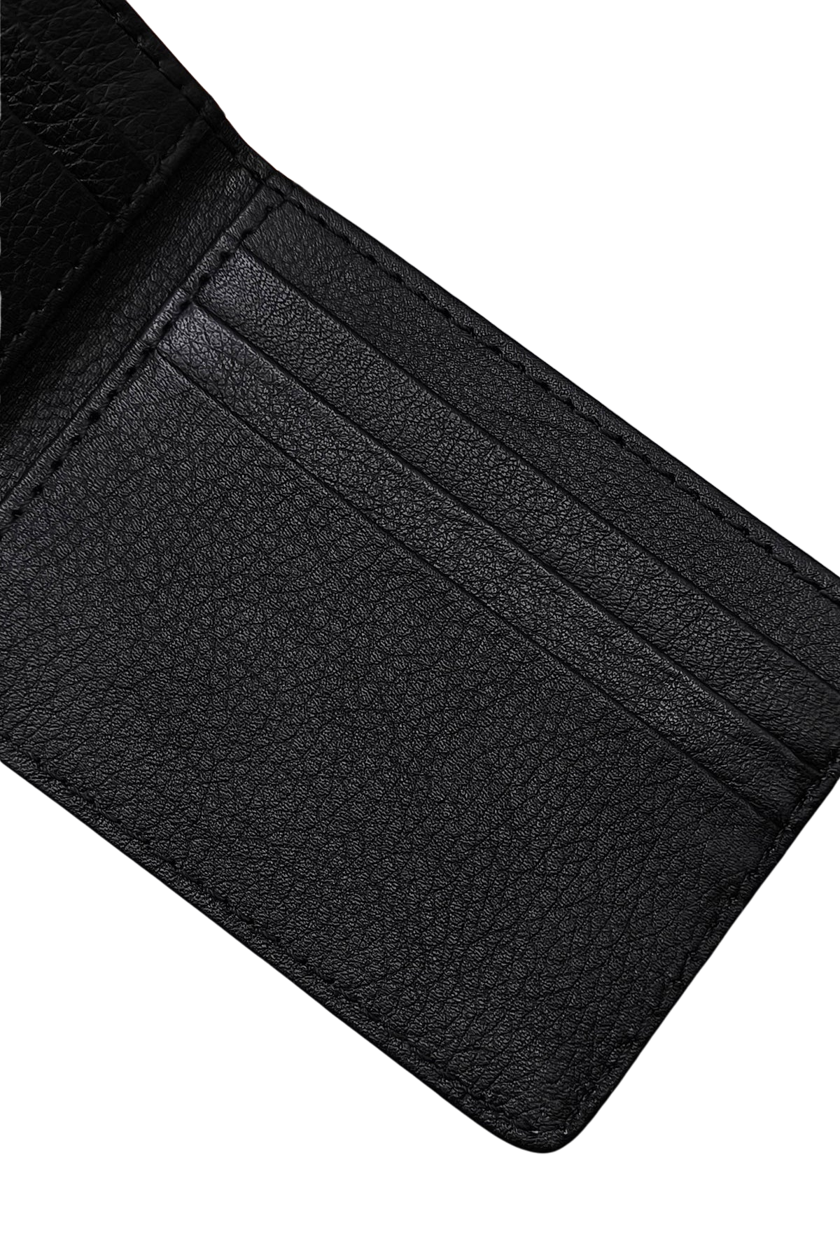 Black Leather Cardholder Wallet – Elegant, Slim Design