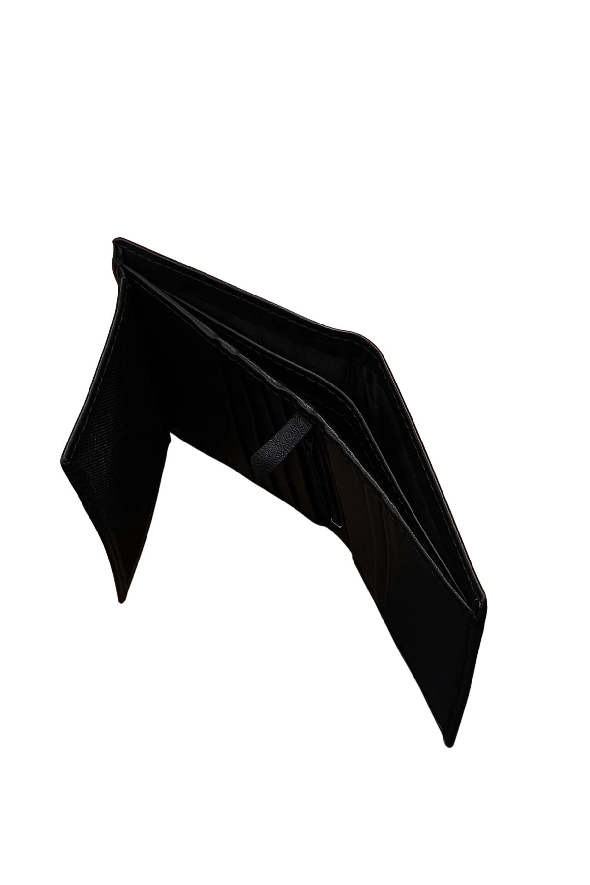 Black Leather Bifold Wallet - Timeless Slim Design