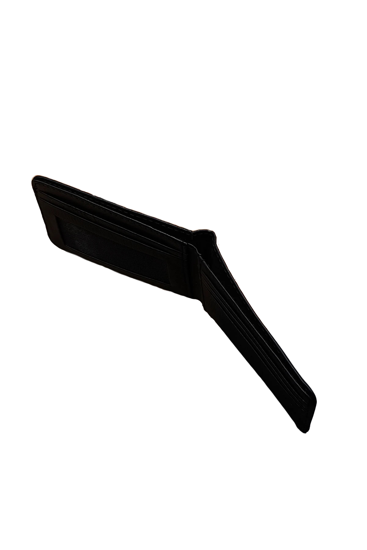 Black Leather Cardholder Wallet – Elegant, Slim Design