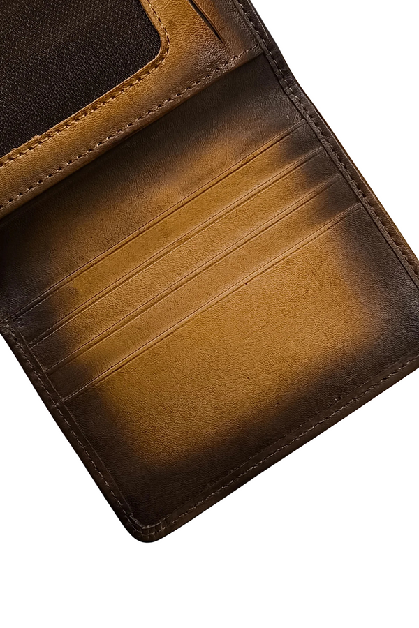 Hand-Burnished Leather Wallet – Simple and Slim for Men
