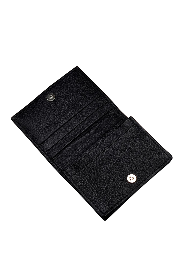 Men’s Minimalist Bifold Wallet – Genuine Black Leather