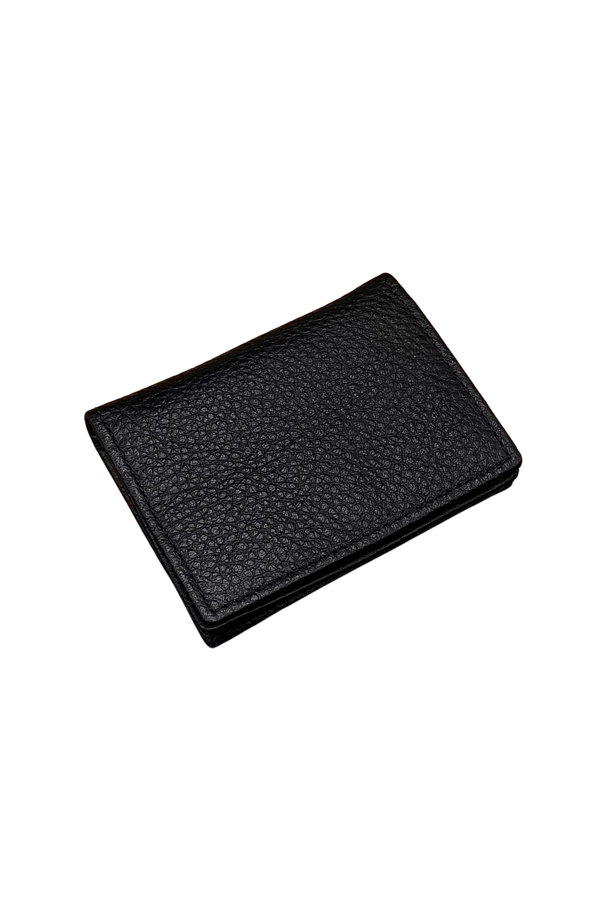 Men’s Minimalist Bifold Wallet – Genuine Black Leather