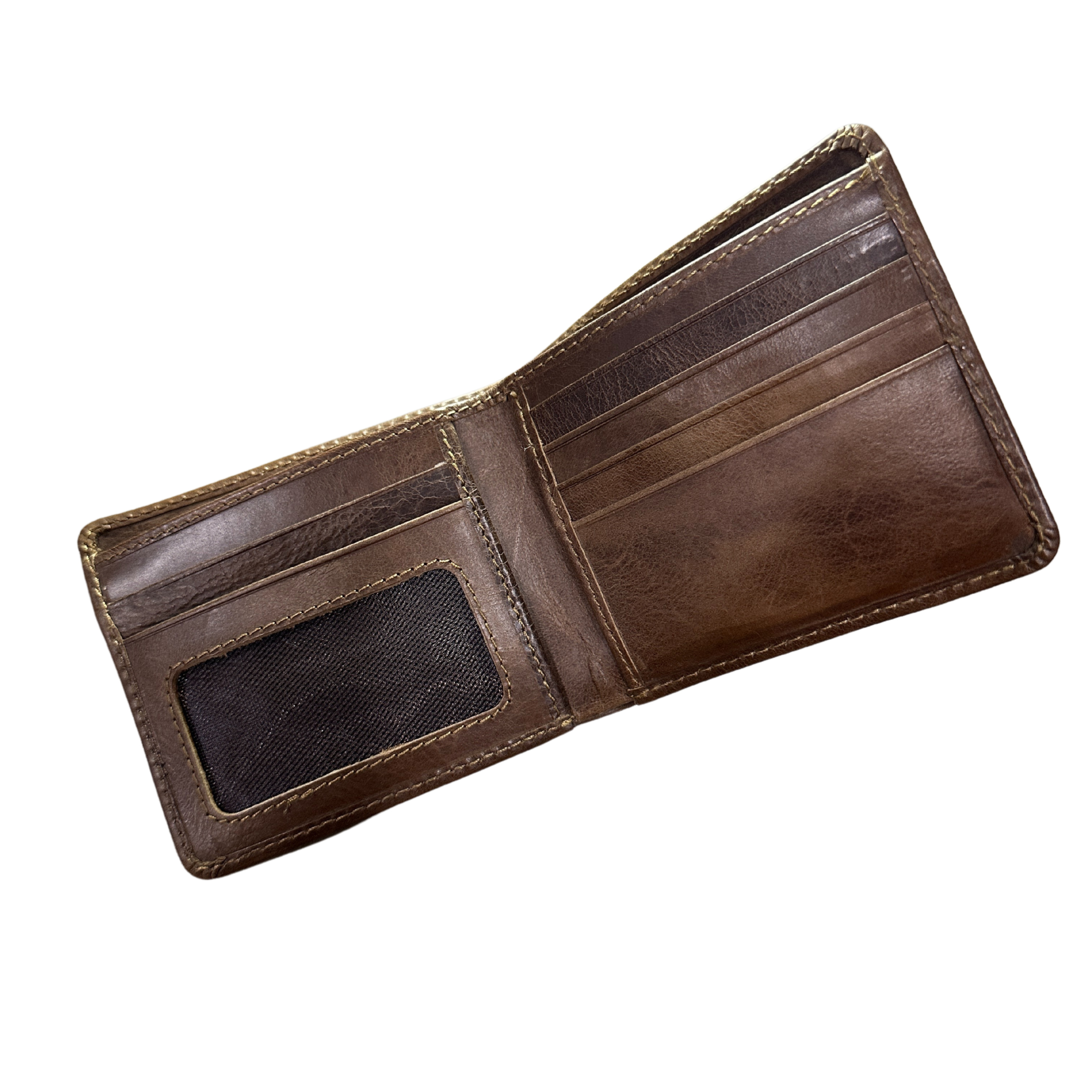 Smooth Brown Leather Wallet – Handcrafted Bifold for Men