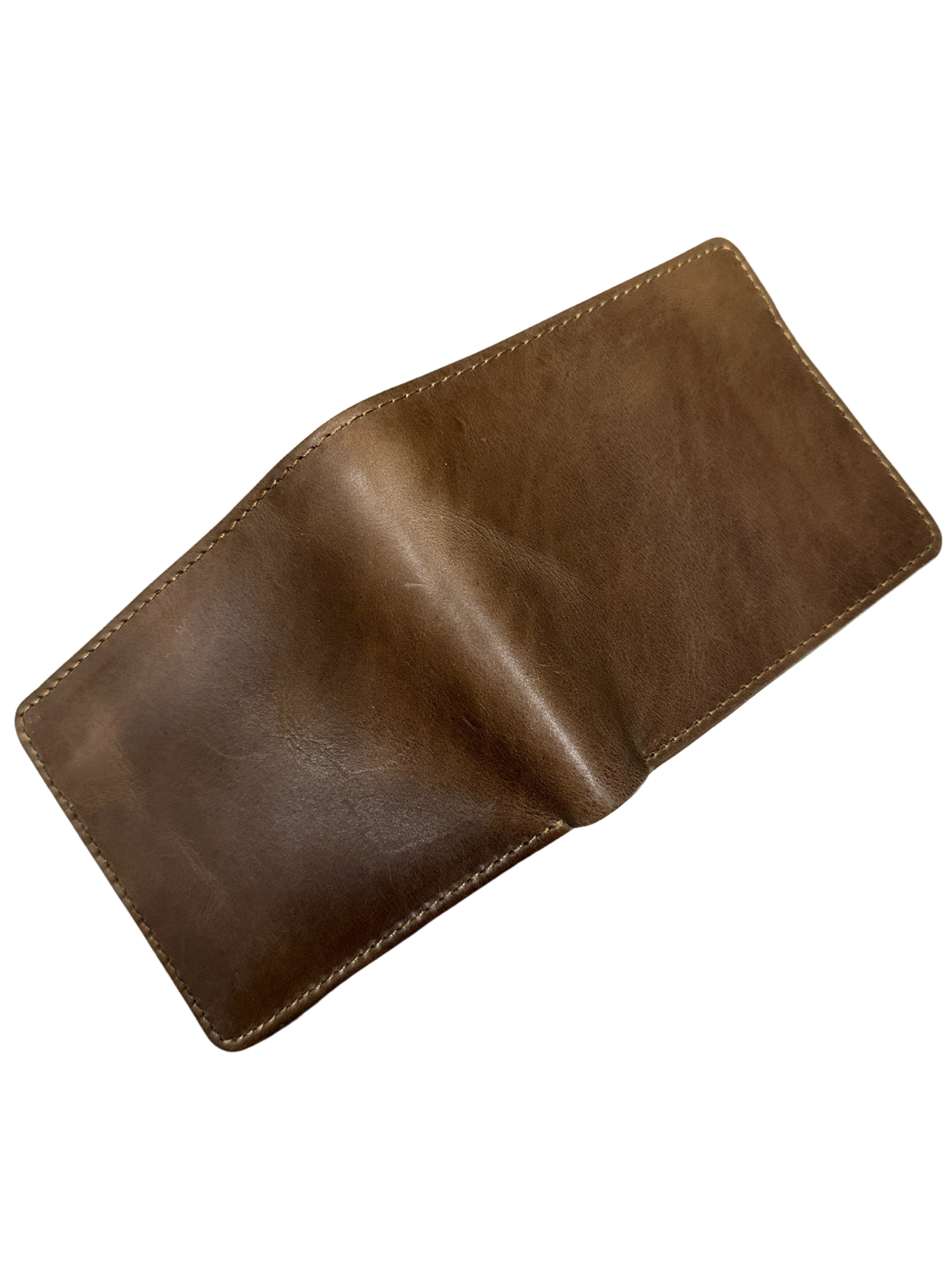 Smooth Brown Leather Wallet – Handcrafted Bifold for Men