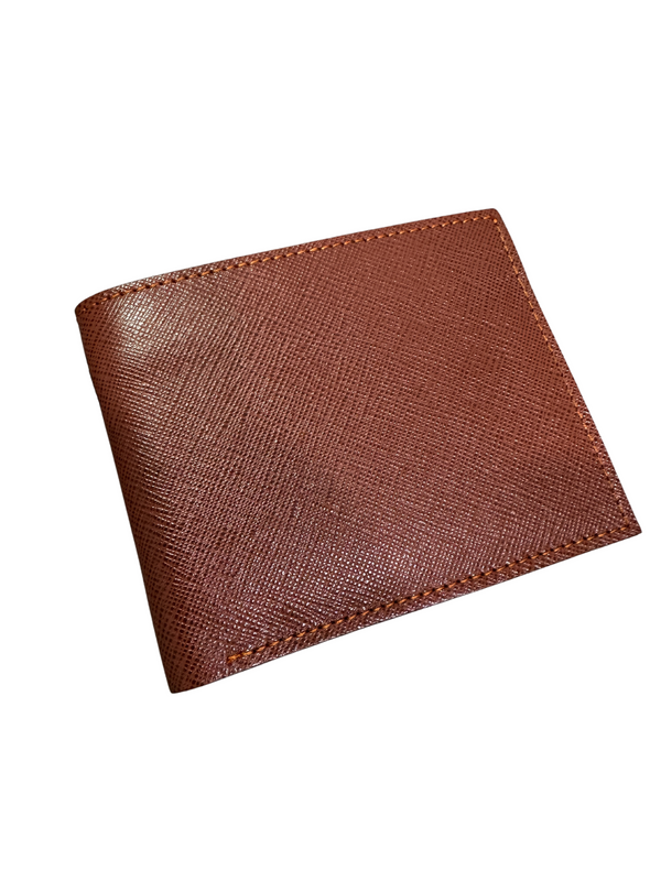 Saffiano Leather Bifold Wallet – Slim and Durable Design for Men