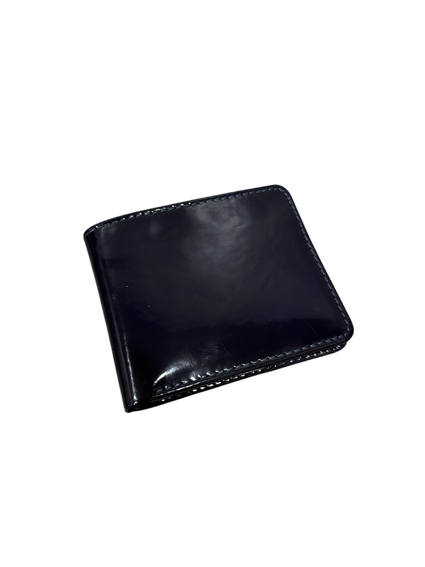 Classic Black Leather Bifold Wallet - Handcrafted with Contrast Stitching