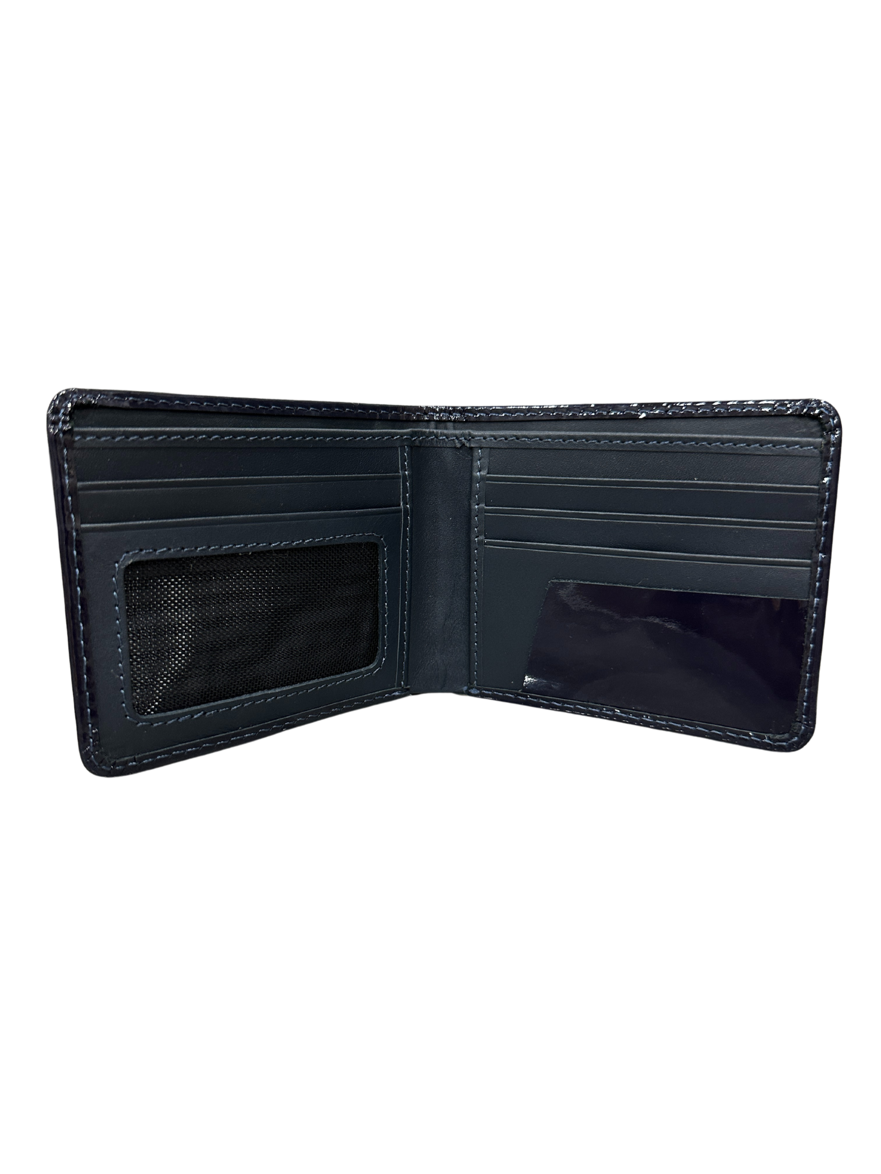 Classic Black Leather Bifold Wallet - Handcrafted with Contrast Stitching