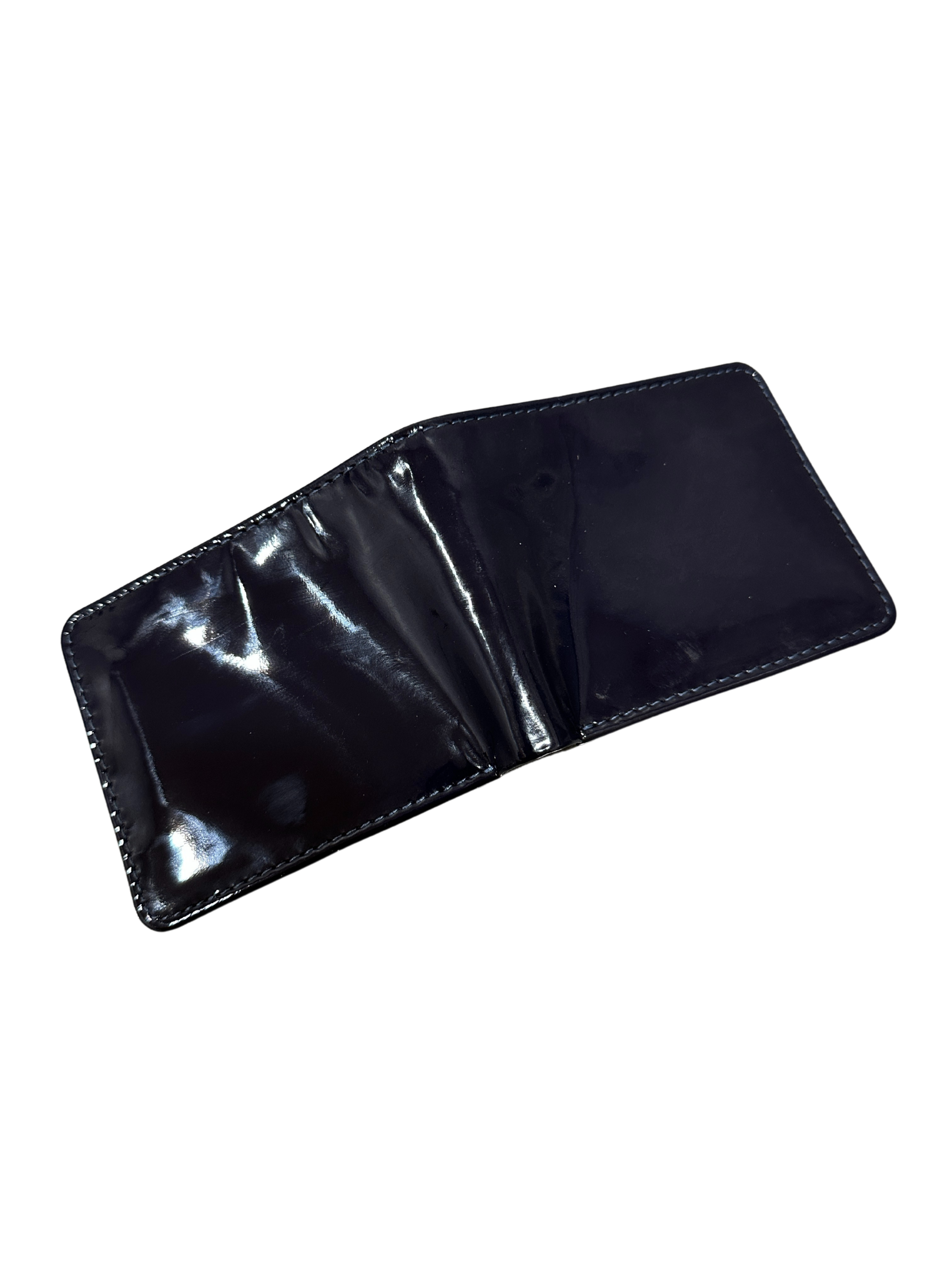 Classic Black Leather Bifold Wallet - Handcrafted with Contrast Stitching